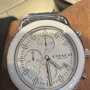Coach Silver Chronograph Timepiece